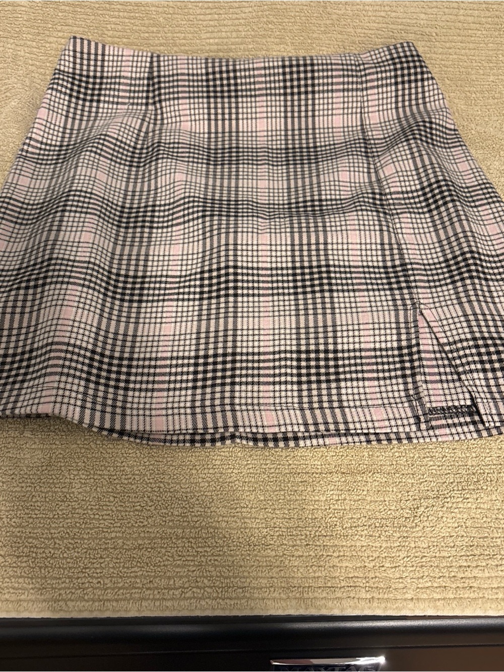 wild fable Pink and Black Plaid A-Line Mini Skirt